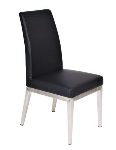 Démo Chaise Erika Noir patte acier inoxydable Urbarn Mobilier 