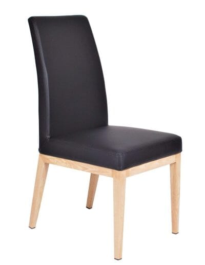 Démo Chaise Erika Noir patte chêne blanc Urbarn Mobilier 