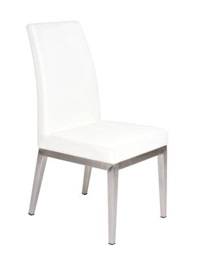 Démo Chaise Erika Blanc patte acier inoxydable Urbarn Mobilier 