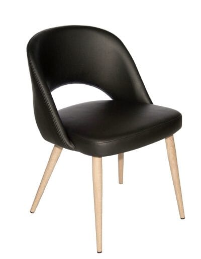 Démo Chaise Henrick Noir patte chêne blanc Urbarn Mobilier 