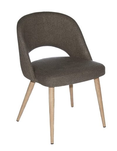 Démo Chaise Henrick Tissu Ardoise patte chêne blanc Urbarn Mobilier 