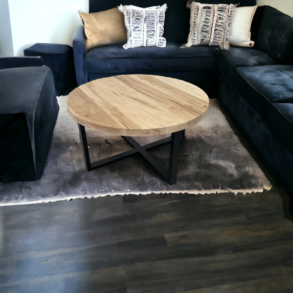 Table basse-sur mesure ronde en érable ambrosia Table basse sur mesure Urbarn Mobilier 