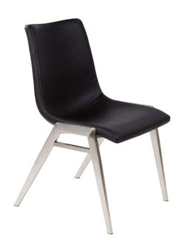 Démo Chaise Moon Noir base acier inoxydable Urbarn Mobilier 