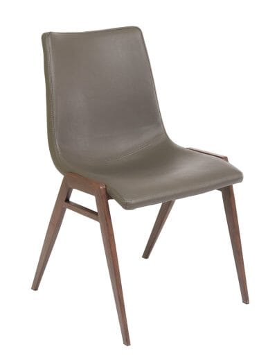 Démo Chaise Moon Gris base noyer noir Urbarn Mobilier 