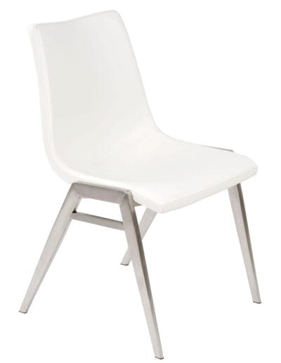 Démo Chaise Moon Blanc base acier inoxydable Urbarn Mobilier 