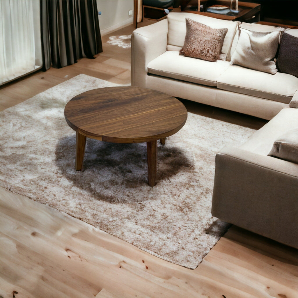 Table basse-sur mesure ronde en noyer noir Table basse sur mesure Urbarn Mobilier 